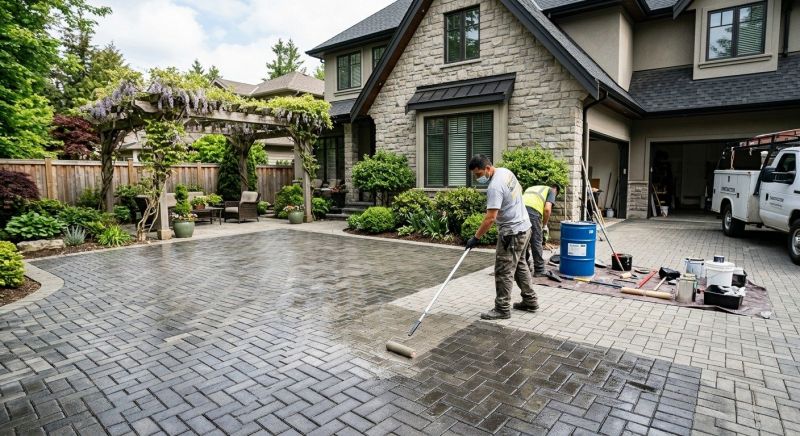 Concrete Walkway Sealing in Alpharetta, GA