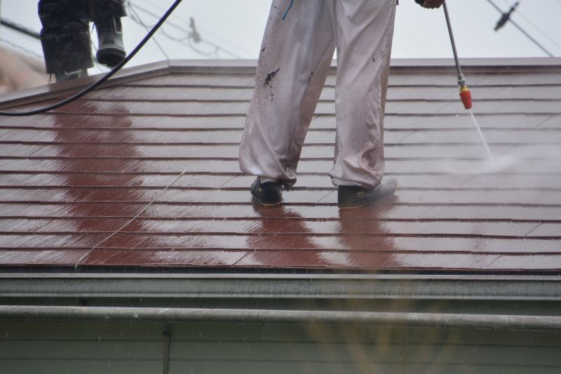 During Roof Cleaning